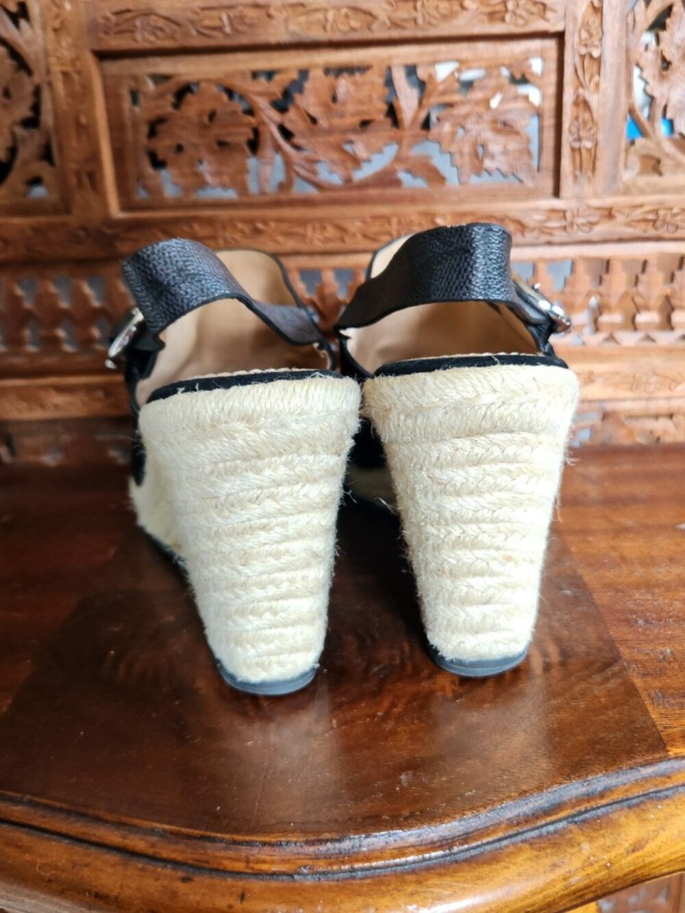 Coach Poppy Wedge Shoe - Espadrilles / Jute with Suede Exterior - Picture 3 of 10